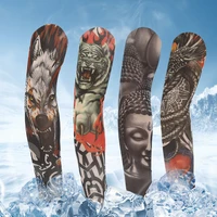 unisex outdoor cycling 3d tattoo printed arm sleeves sun protection bike basketball compression arm warmers ridding cuff sleeves
