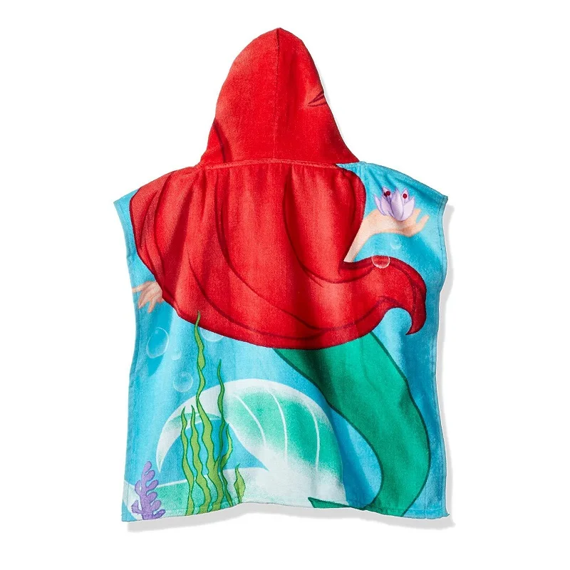 

Wearable Hooded Towel Kid Cloak Beach Towel Cartoon Princess Printed Soft Bath Towel Unicorn Chlidren Multi-purpose Towel