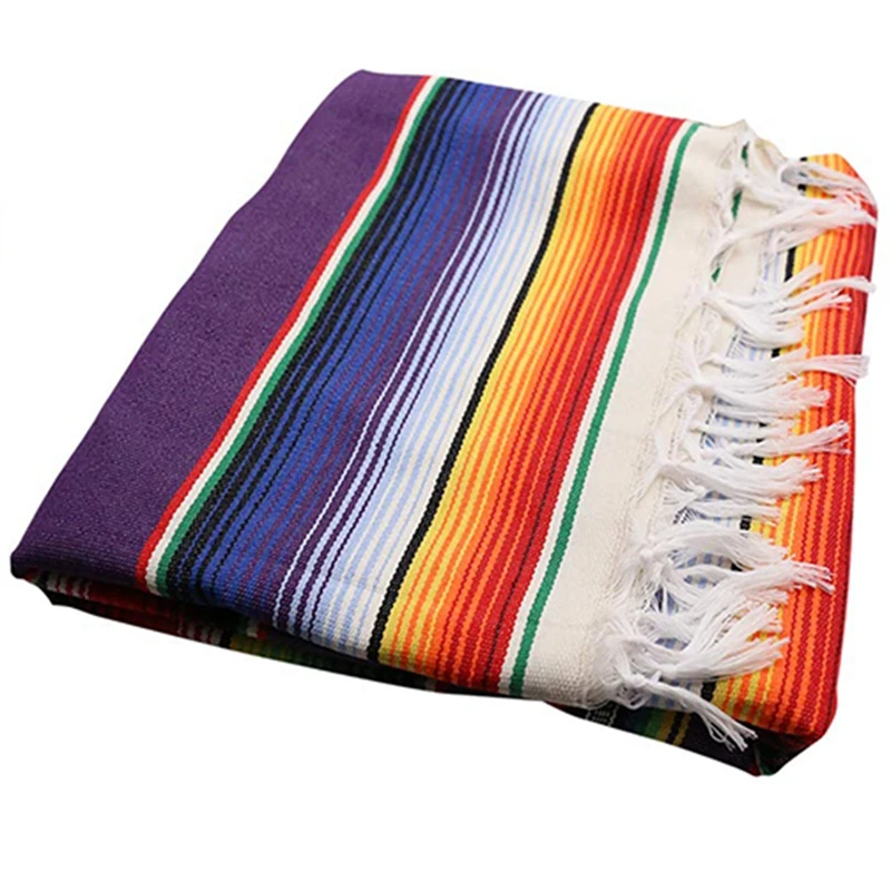Mexican Tablecloth for Mexican Party Wedding Decorations, Mexican Saltillo Serape Blanket Bed Blanket Outdoor Table Cover Table