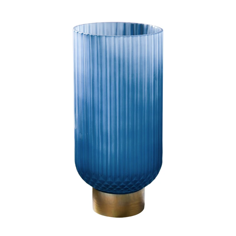 Скандинавские простые синие матовые ваза для украшения стола спальни свадьбы