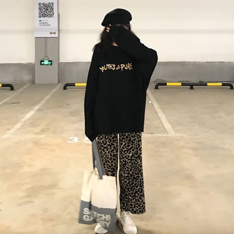 Sakurada Kawashima Instagram корейский стиль Весна Новый Ретро антивозрастной Леопардовый