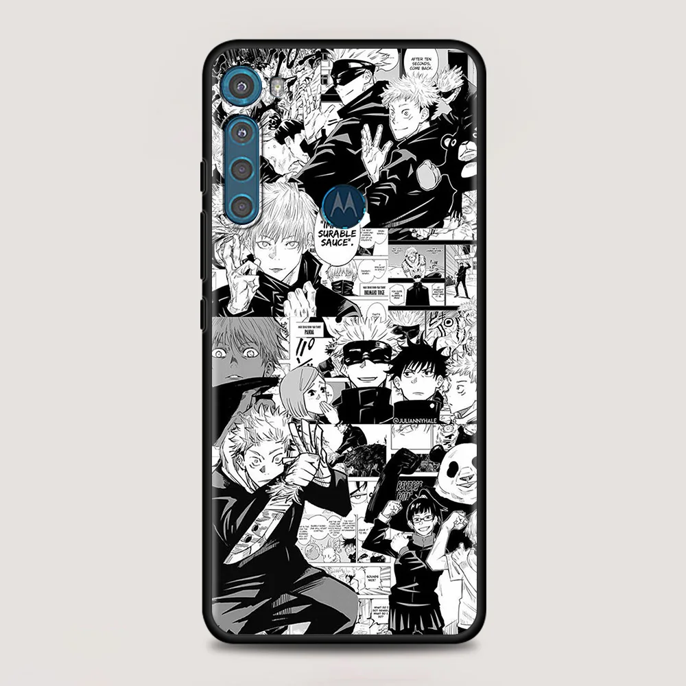 jujutsu kaisen anime for motorola one fusion case for moto g10 g9 g8 plus play power one g20 g30 g40 g50 g60 edge 20 phone shell free global shipping