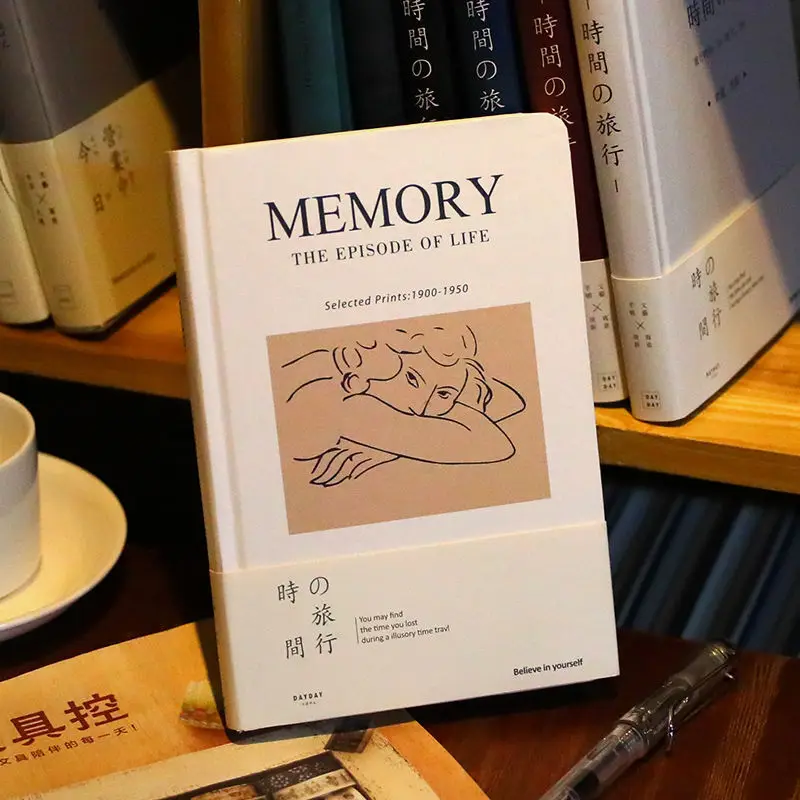 

Hand Book Group Memory Japanese Simple Literary Diary Ins Retro Girl European Notebook