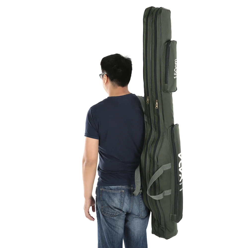 100/130/150cm Fishing Bag Oxford Cloth Folding Rod Reel Tackle Storage Travel Carry Case Pesca | Спорт и развлечения