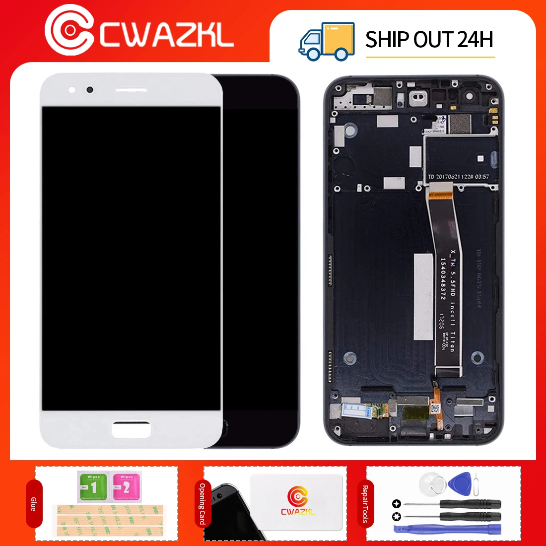CWAZKL 5 &quotдля ASUS Zenfone 4 ZE554KL ЖК-дисплей сенсорный экран с рамкой дигитайзер сборка