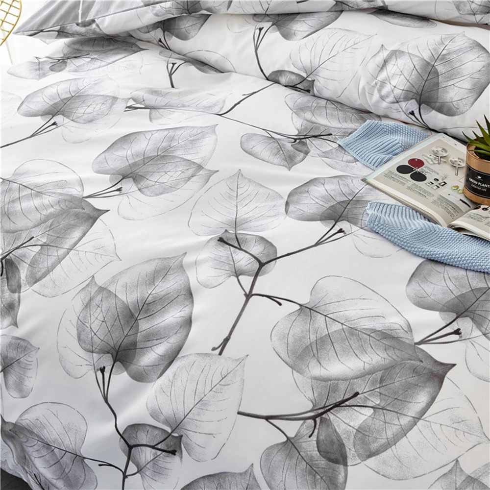 ADOREHOUSE 3 шт. постельных комплектов печатных постельное белье Подушка Чехол Queen/King