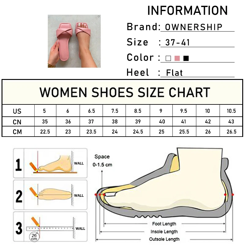 

New Women Pleated Square Toe Slippers Female Summer Beach Casual Slides Ladies Sewing Comfort Shoes Woman Home Flat Big Size