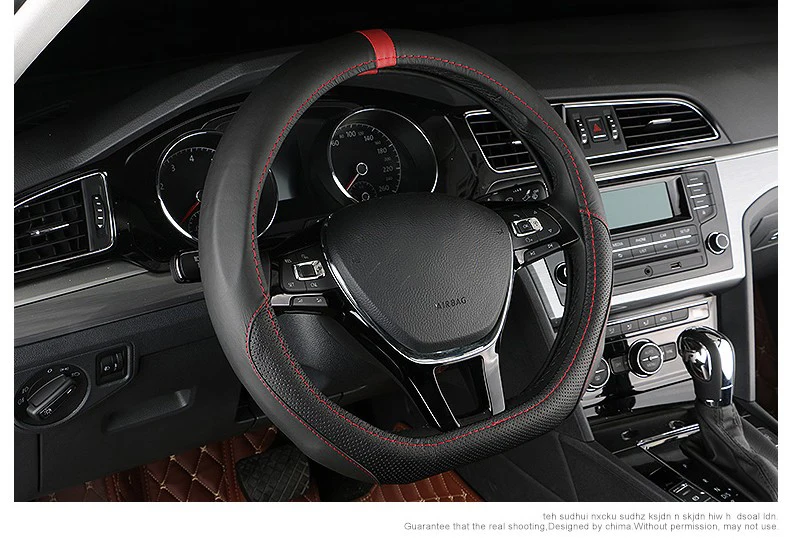 D Кольцо кожаный чехол рулевого колеса автомобиля для Volkswagen VW Golf 7 Mk7 GTI R Passat B8 Magotan Polo Jetta Scirocco
