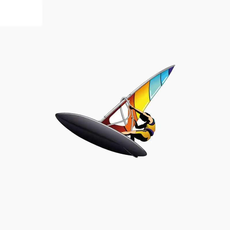 Маленький город 11 2 см * 8 Светоотражающая Автомобильная наклейка Windsurfer Lnterest