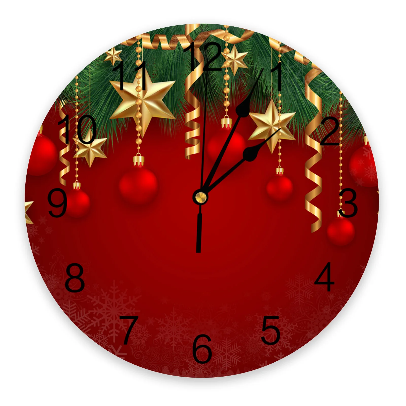 

Christmas Decoration Wall Clock Home Decor Bedroom Silent Oclock Watch Wall Digital Clock Wall Clock for Kids Rooms