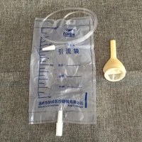 25 pieces reusable medical latex sleeve type urine bag male drainage catheter bag 1000ml urine collector bag urinal pee holder
