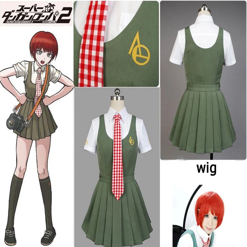 Аниме Супер Dangan Ronpa 2 Danganronpa Mahiru Koizumi Косплей Костюм Школьная форма белая рубашка