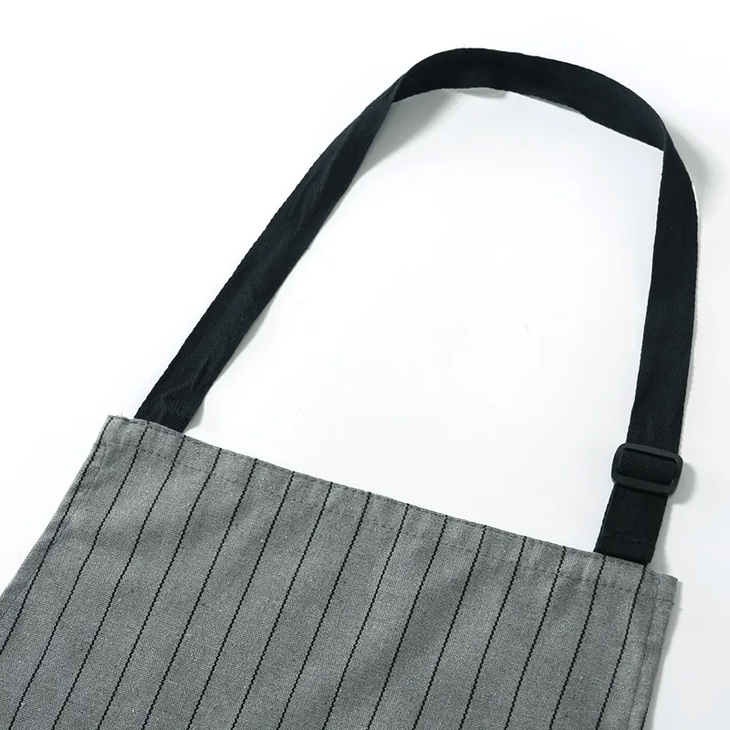 Фартук вертикальный в полоску Стильный Простой фартук без рукавов имитация