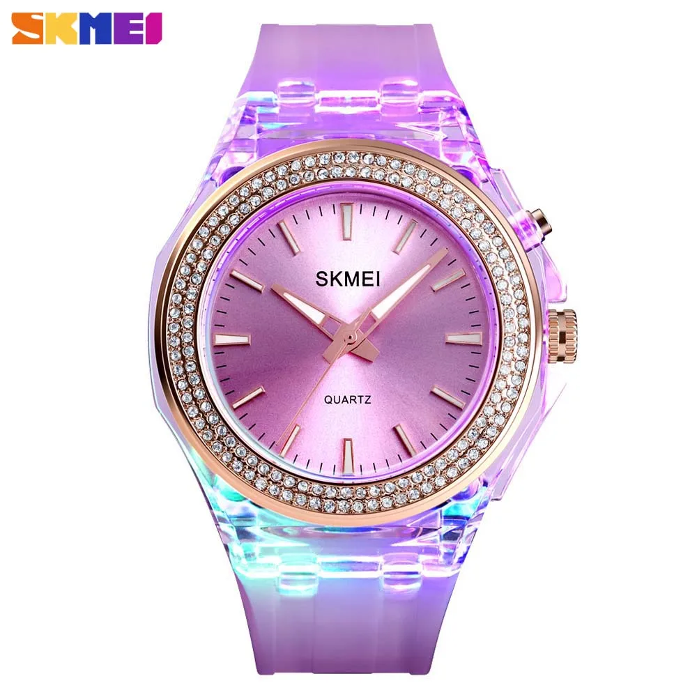 SKMEI Модные Спортивные кварцевые женские часы люксовый бренд повседневные