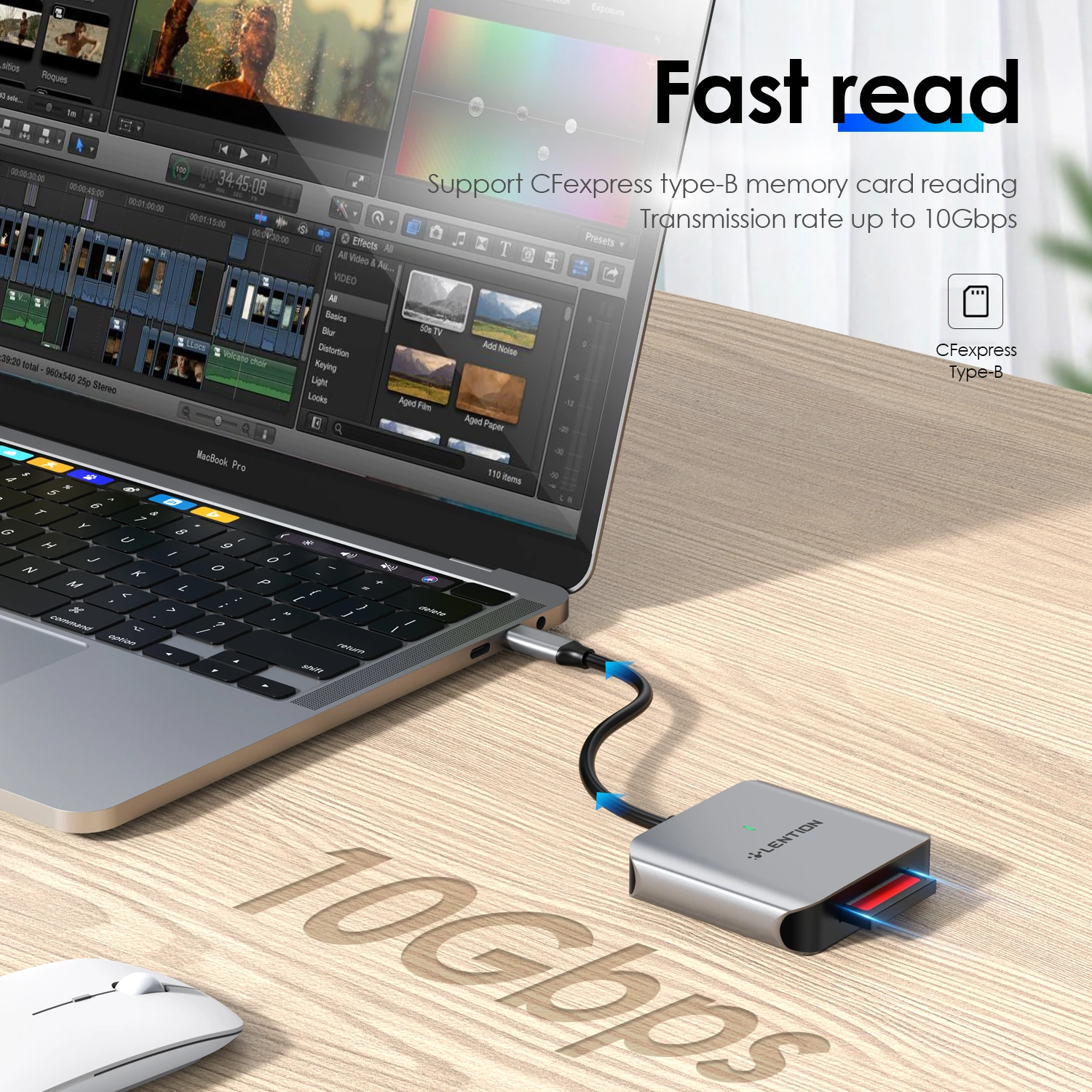 Кардридер с USB-C на CFexpress USB3.1 Gen2 Type B C адаптер поддержкой CFE карта памяти 128 ГБ 256 512 USB