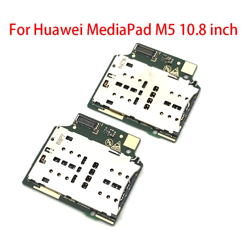 

10 шт./лот, новый слот для SIM-карты и устройство чтения SD-карт памяти, держатель платы, гибкий кабель для Huawei MediaPad M5 10,8 дюйма