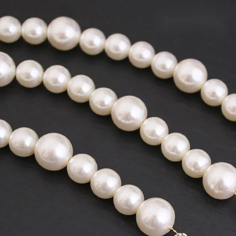 Fashion High Grade Large Pearl Bag Decoration Luggage Accessories Chain White Mobile Phone Rope Handbag Hand Strap Belt