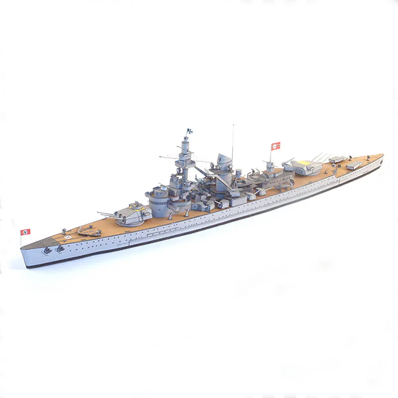 DIY 3D немецкий линкор Luzov 1:400 бумажная карта строительные наборы игрушки
