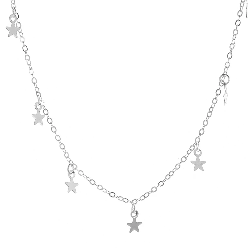 

COSYOO Gold Color Star Women'S Pendant Necklace Fashion Female Choker Necklaces Jewelry Simple Ladies Pentagon-Star Jewelry