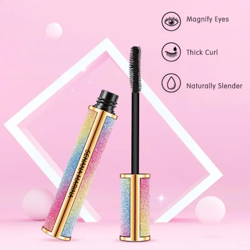 

Mascara Fast Dry Black Lengthening Eyelashes Waterproof Long Lasting Lash Black Thick Curling Natural Eye Cosmetics Makeup