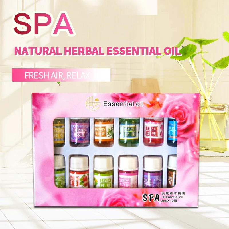 

3ml *12PCS Pure Plant Extract Essential Oils Fragrance Air Freshener Relieve Stress Water-soluble Massage Oils For Aromatherapy