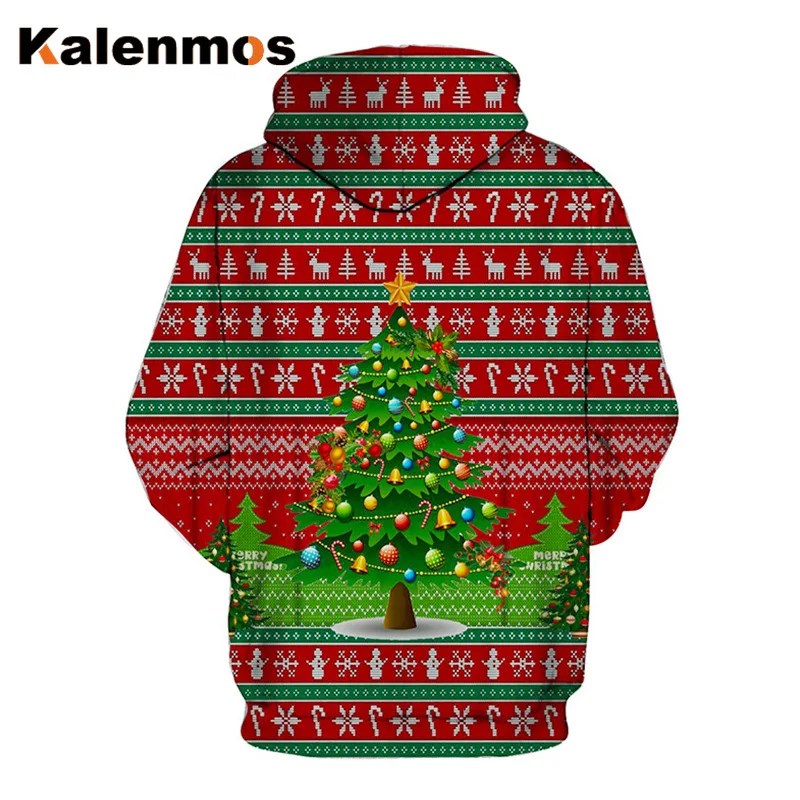 Пара рождественских толстовки для женщин и мужчин спортивные костюмы с принтом