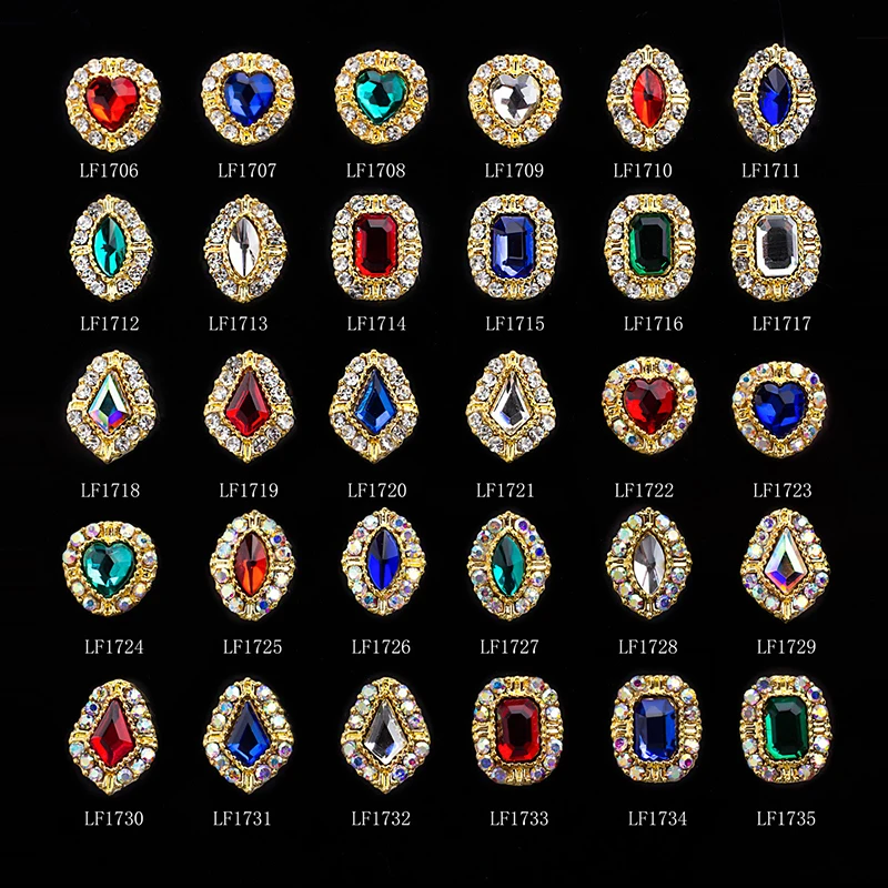 

3D Роскошные Стразы для дизайна ногтей, Кристальные украшения, алмазный циркон, сделай сам, дизайн ногтей, большие драгоценные камни, шармы, с...