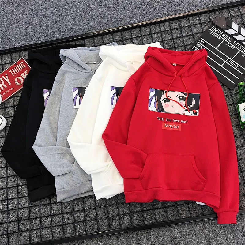 ZSIIBO Harajuku уличная Толстовка для женщин с длинным рукавом Толстовка капюшоном корейский Ulzzang печати Флисовые Кофты Женское пальто