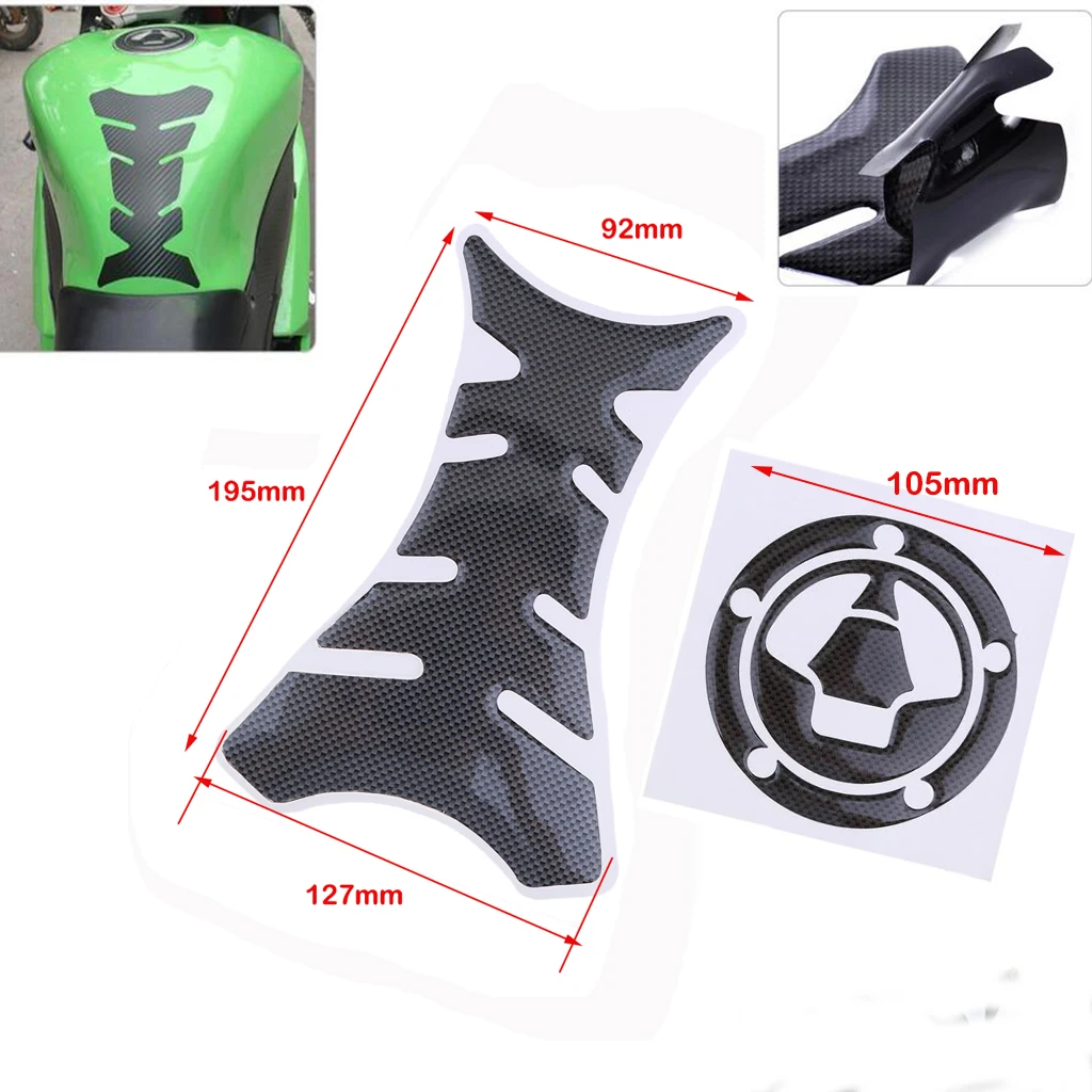 

1set Motorcycle Gas Tank Pad Protector Stickers for Kawasaki 650R
