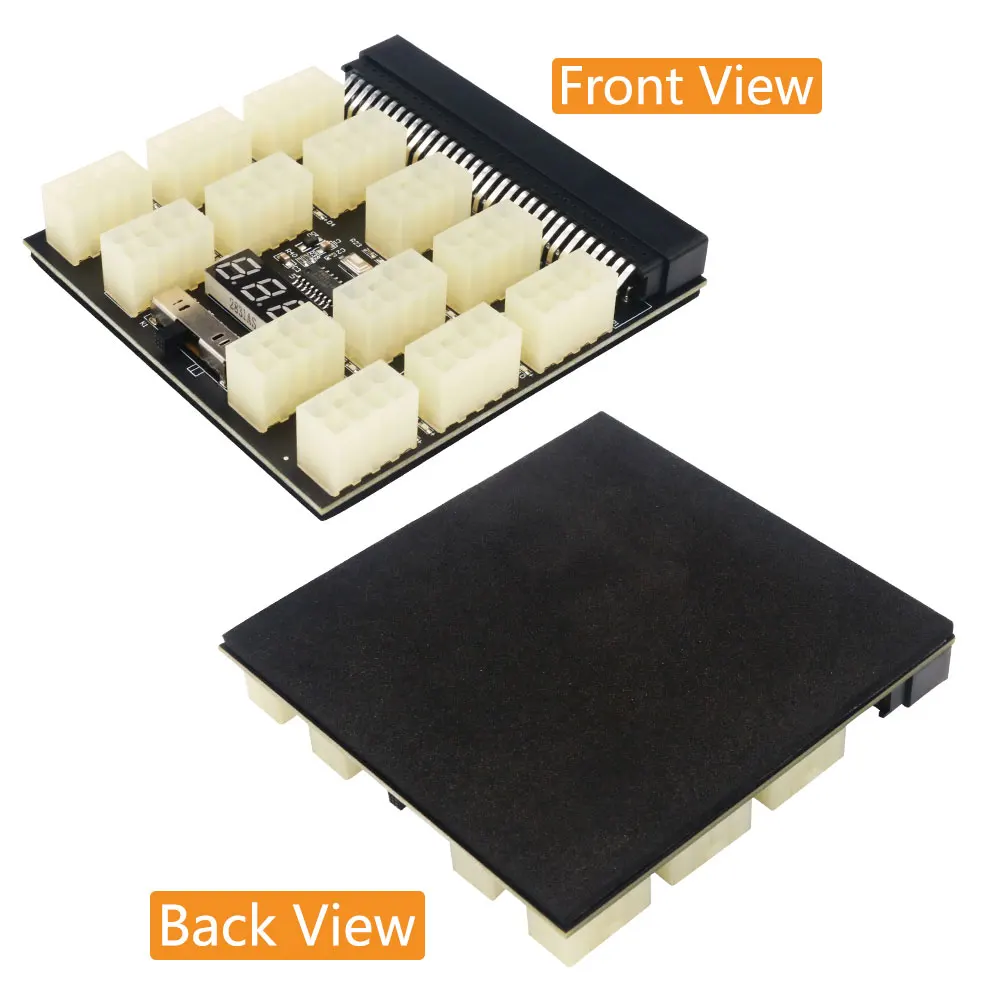 Transfer Card Adapter Riser Card Power Board 12V 13X ATX 6 8Pin Power Adapter Power Supply for 1200W Miner Mining