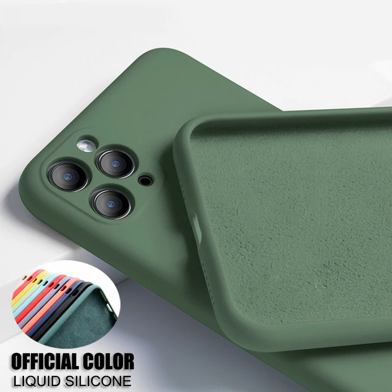 For iPhone SE 2020 11 Pro Case Original Liquid Silicone Full Protection Cover 7 8 6 6S Plus XR XS Max X SE2 Soft | Мобильные