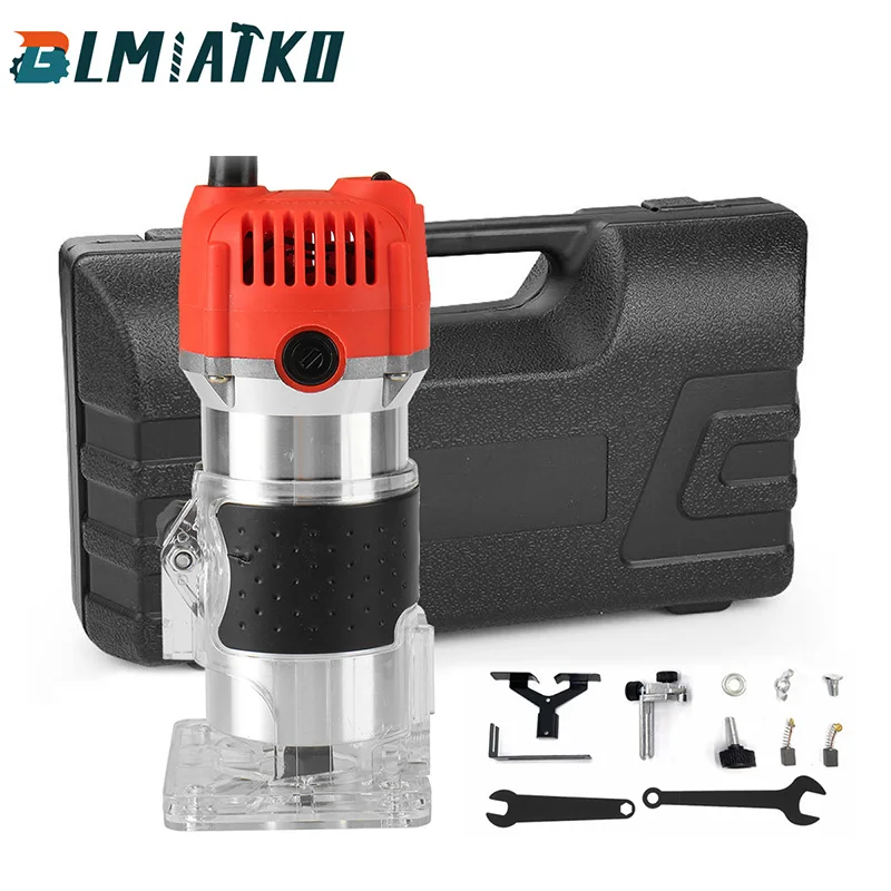 

2300W 20000rpmWoodworking Electric Trimmer Wood Milling Engraving Slotting Trimming Machine Hand Carving Machine Wood Router+box