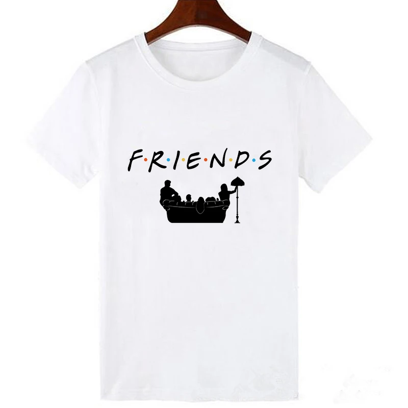 Яркие друзья, футболка для ТВ-шоу, Joey camisetas verano mujer, ulzzang harajuku, уличная футболка большого размера - Цвет: 19bk372-white