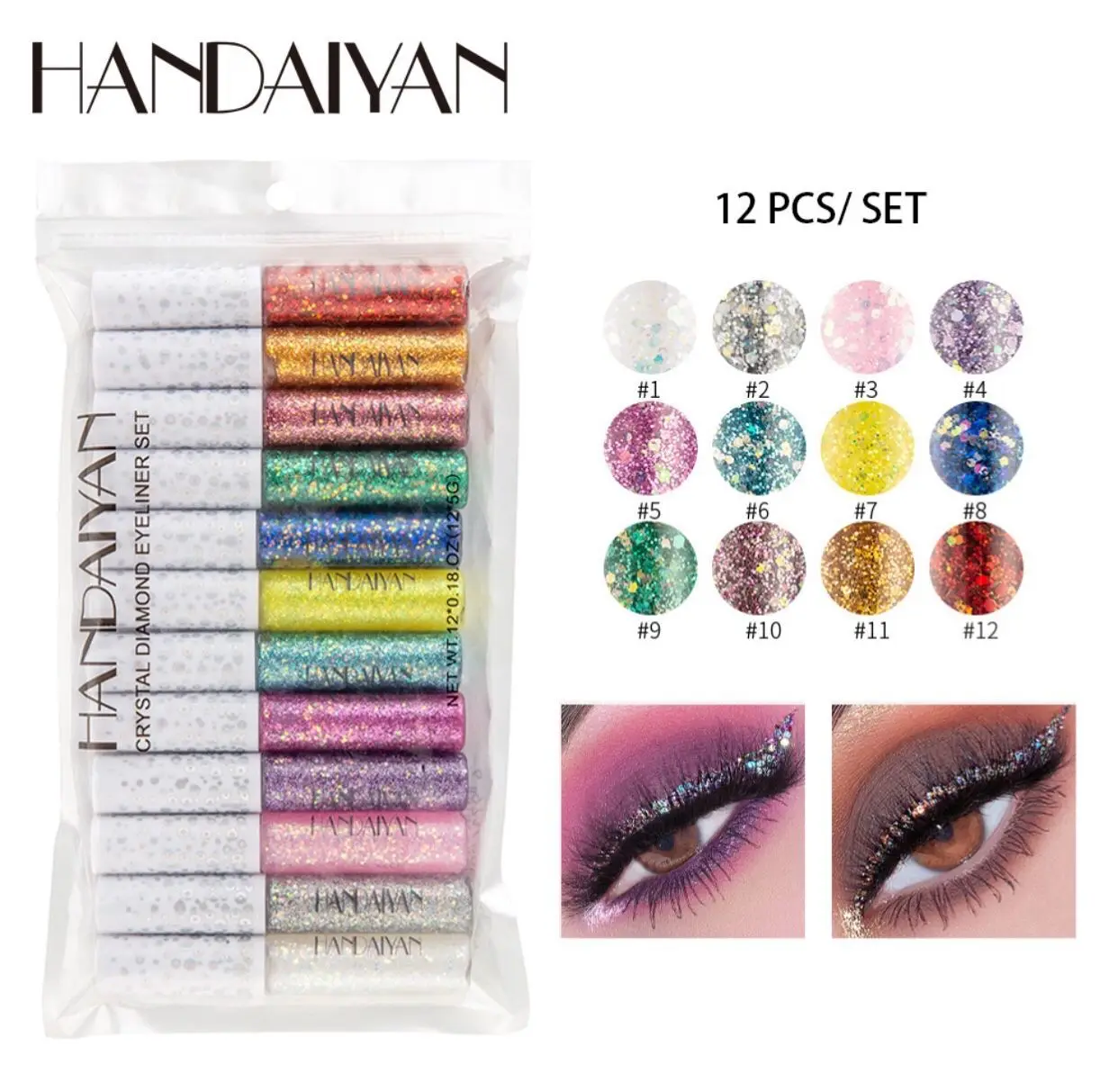 

Подводка для глаз в европейском и американском стиле, 10/12 цветов