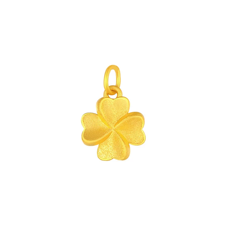 

Au999 Pure Gold Four-leaf Clover Pendant Female Real 18k Gold Necklace Necklace Fashion and Romance High Hardness Gold Jewelry