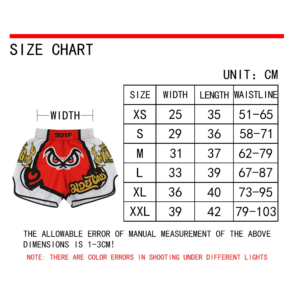 Men's Women's MMA Muay Thai Shorts Kick Boxing Fighting Pants Fitness Training Children Taekwondo Print Shorts 2021