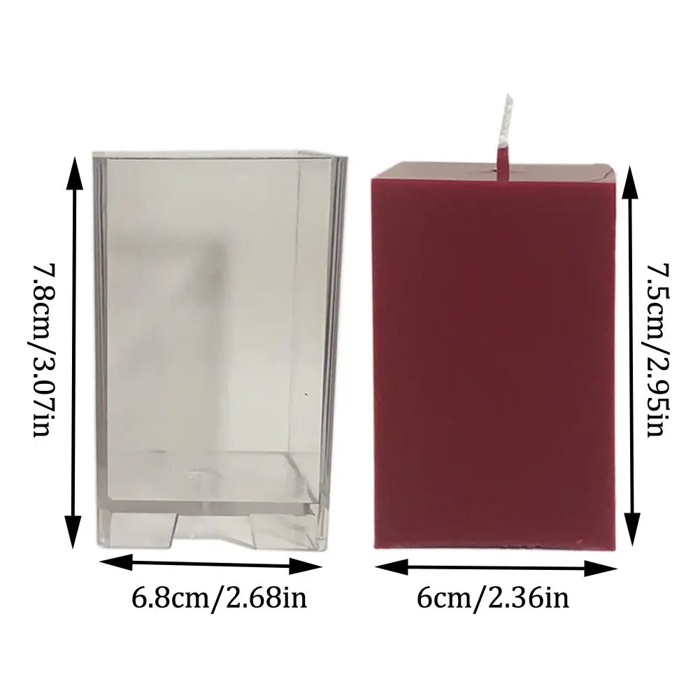 Силиконовая форма для мыла в виде свечи прямоугольная деревянная коробка с