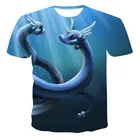Новинка 2021, летняя футболка 3 D для мужчин, мальчиков и детей, популярная дышащая синяя модная футболка из полиэстера с круглым вырезом, аниме, Покемон, крутая, на заказ,6XL