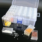 Портативный пластиковый контейнер для планшета, чехол для ногтевого дизайна, коробка для хранения алмазной мозаики для творчества, инструменты для вышивки
