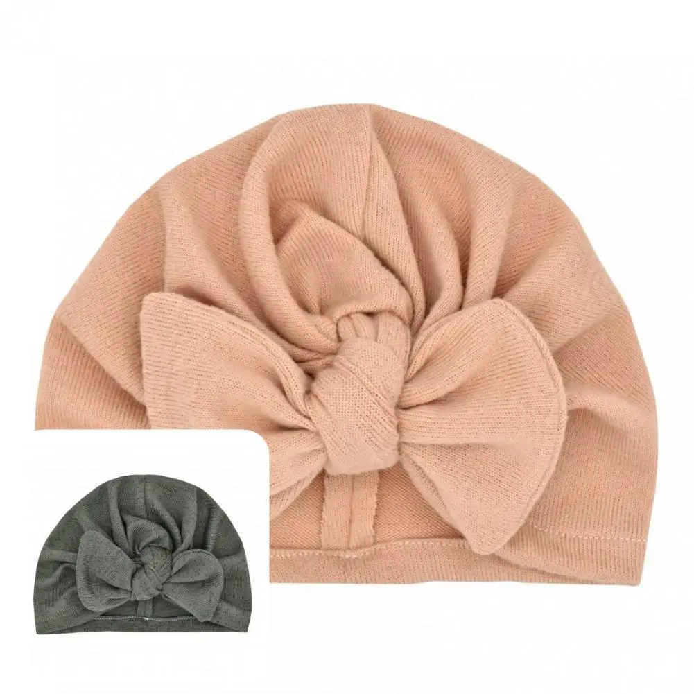 

Baby Hat Knitted Wear-resistant Lovely Windproof Knitting Turban Headband Baby Cap for Outdoor