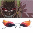 One Piece Donquixote Doflamingo очки в стиле Косплей Аниме ПВХ солнцезащитные очки Смешной Рождественский подарок