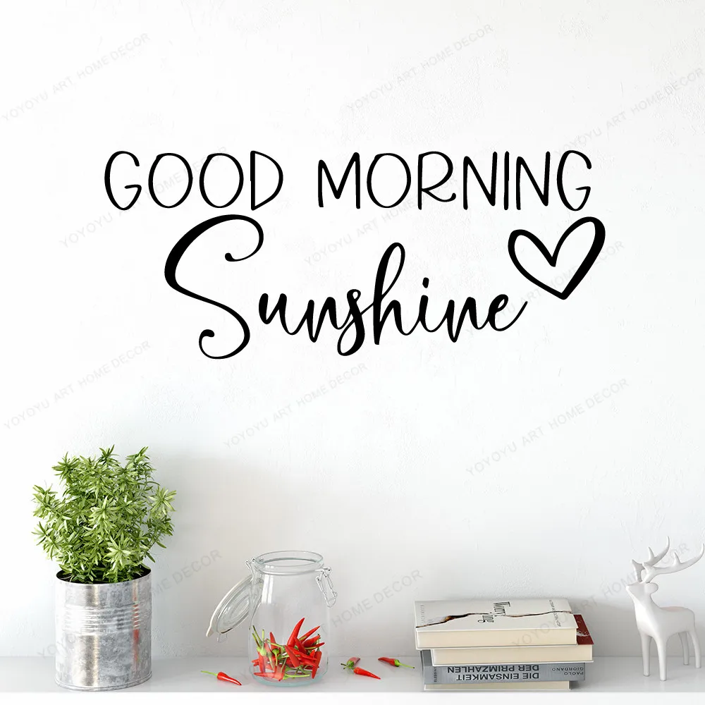 Доброе утро Солнечный Свет Наклейка на стену раньше для детской комнаты домашний
