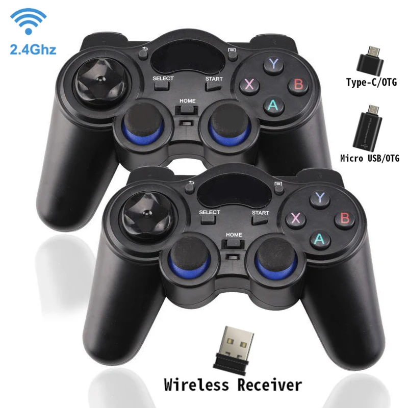 2.4G Wireless Game Controller Joystick Gamepad with USB Receiver for PS3 Android TV Box Raspberry Pi 4 Retropie Retroflag NESPi |