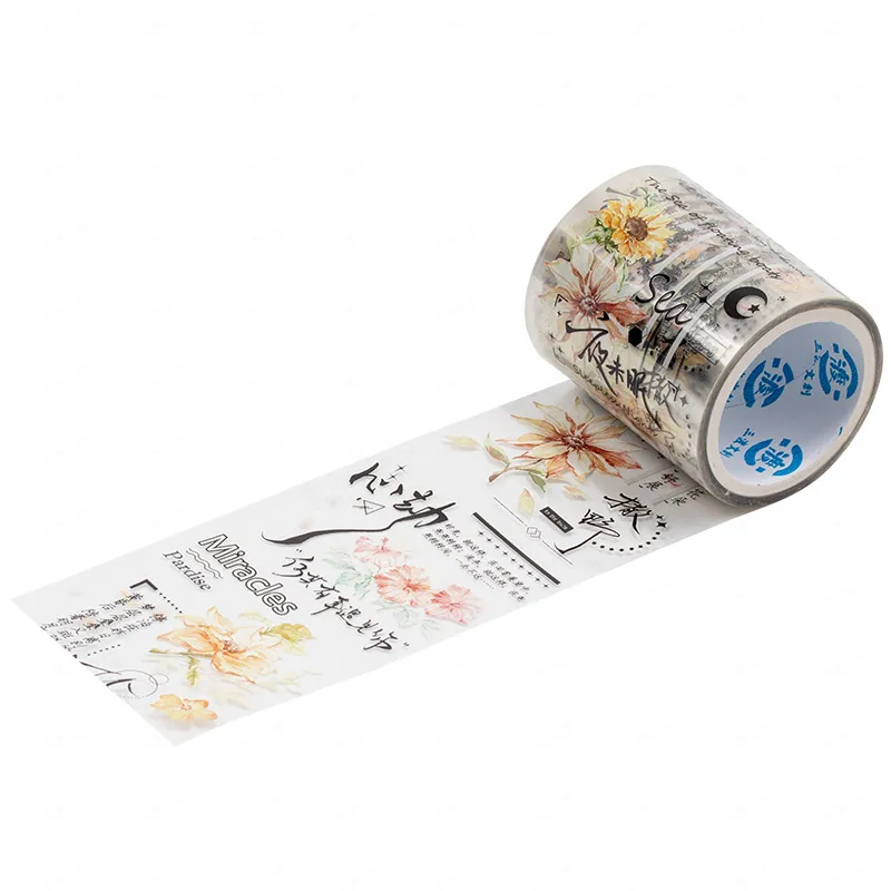 

Vintage Sunflowers PET Special Oil Washi Tapes Bullet Journal Masking Tape DIY Scrapbooking Decoration Washi Sticker