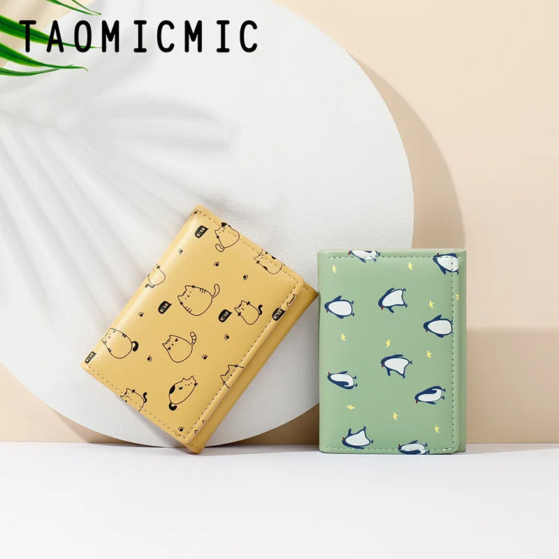 

Multi-card Student Ultra-thin Three-fold Short Wallet Ladies Small Wallet