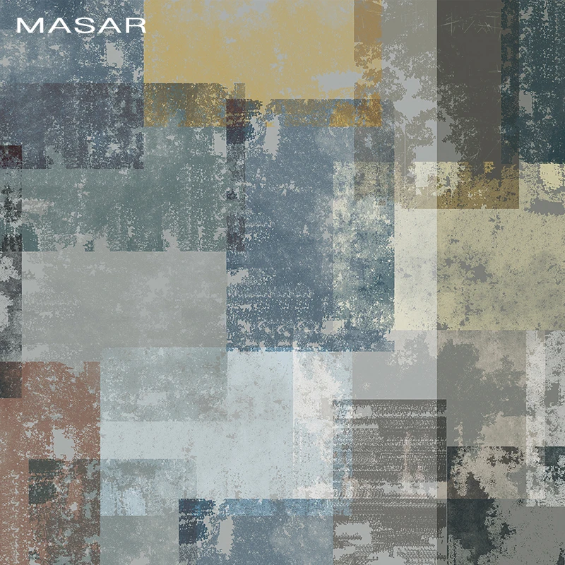 Masar オリジナルアート壁画ベッドルームのリビングルームのソファの背景壁紙幾何ためコラージュ歳まだら地理 0 Off