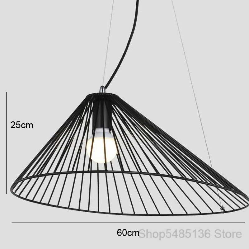 Современные подвесные светильники в виде соломенной шляпы металлическая