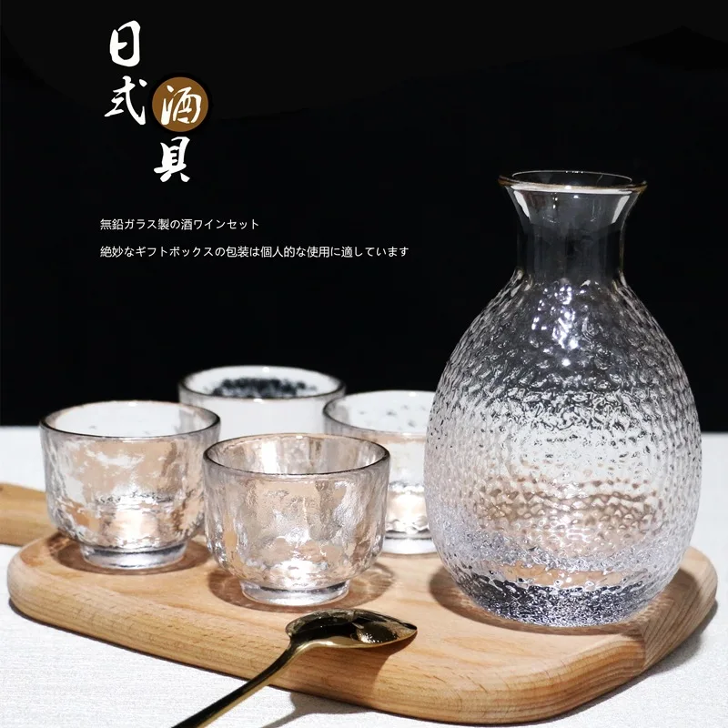 

Creative Japanese Style Glass Wine Bottle Wine Glass Dispenser Warm Wine Bottle Household