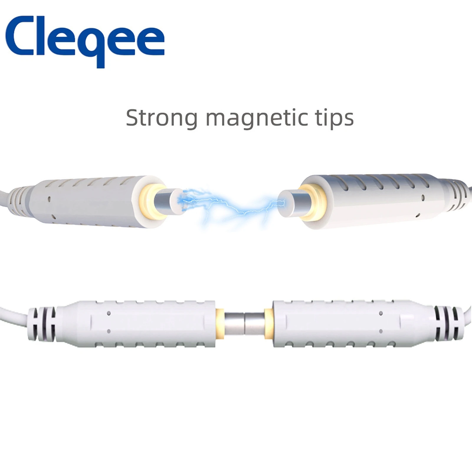 Cleqee 1PC Magnetic Test Leads 30VAC 5A | Low Voltage Jumper Silicone Cable 1M - White T10005.6 Инструменты