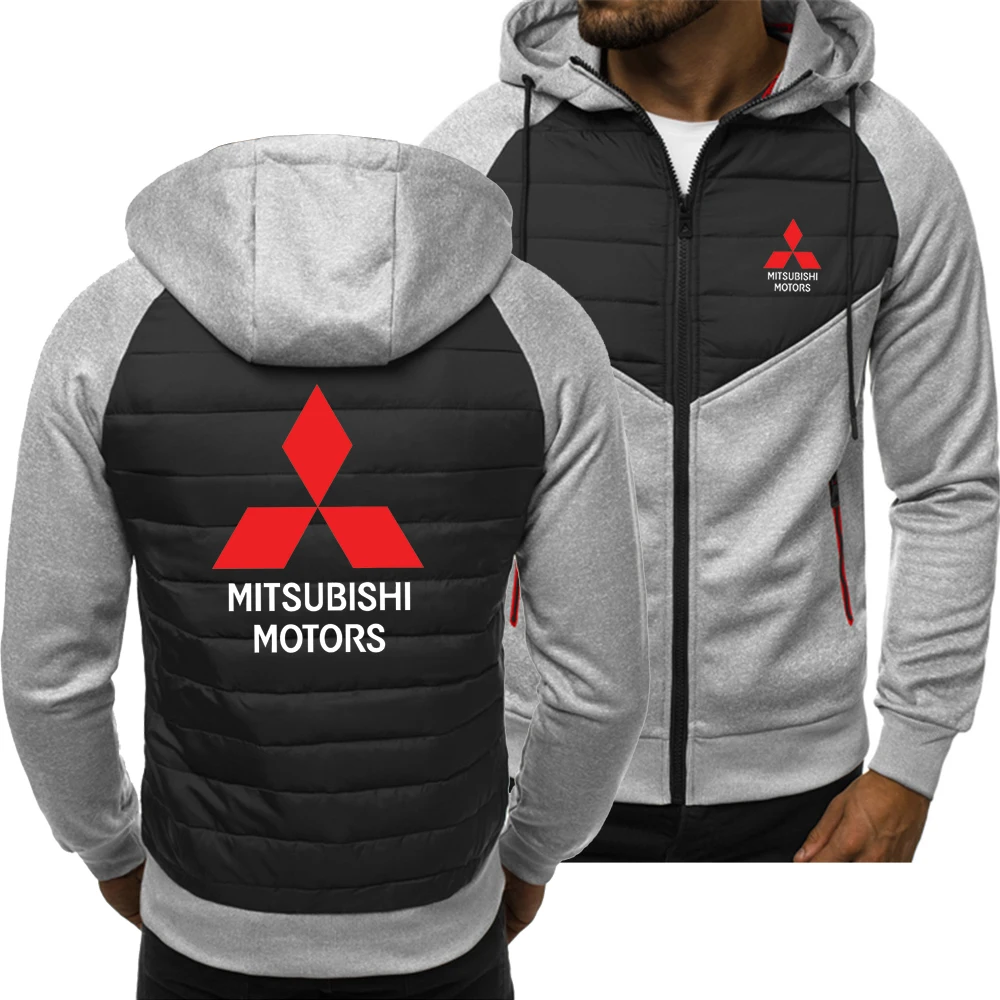 

2021 New Men's Fashion Mitsubishi Motors Logo Spring Autumn Casual Sweatshirt Long Sleeve Zipper Jacket Hoody
